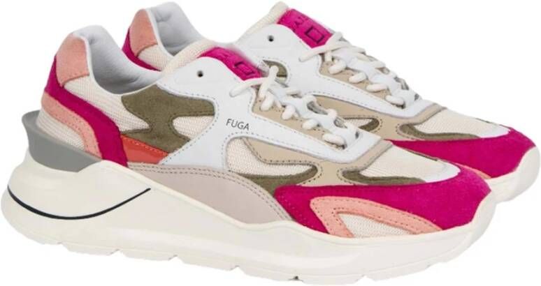 D.a.t.e. Beige en Fuchsia hardloopschoenen Multicolor Dames