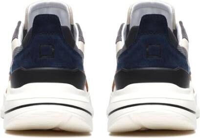 D.a.t.e. Beige Leren en Suède Sneakers