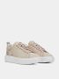 D.a.t.e. Beige Leren Sneakers met Teddy Stof Inzet Beige Dames - Thumbnail 6