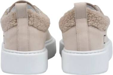 D.a.t.e. Beige Sfera Sneakers met Bontafwerking Beige Dames