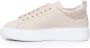 D.a.t.e. Beige Leren Sneakers met Teddy Stof Inzet Beige Dames - Thumbnail 8