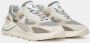 D.a.t.e. Beige Sneakers met Groene Leren Details Beige Heren - Thumbnail 3