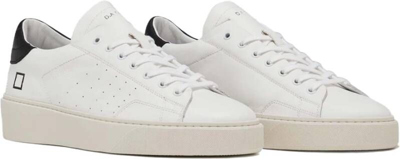 D.a.t.e. Beige Sneakers met Leren Details White Heren