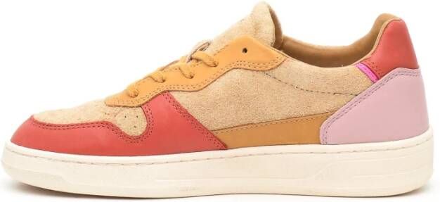 D.a.t.e. Beige Suede Court Sneakers Multicolor Dames