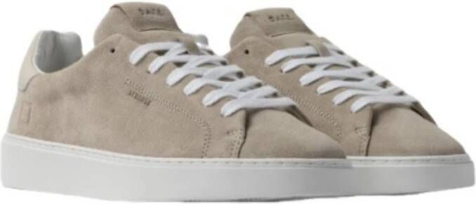 D.a.t.e. Beige Suède Sneakers met Leren Detail Beige Heren