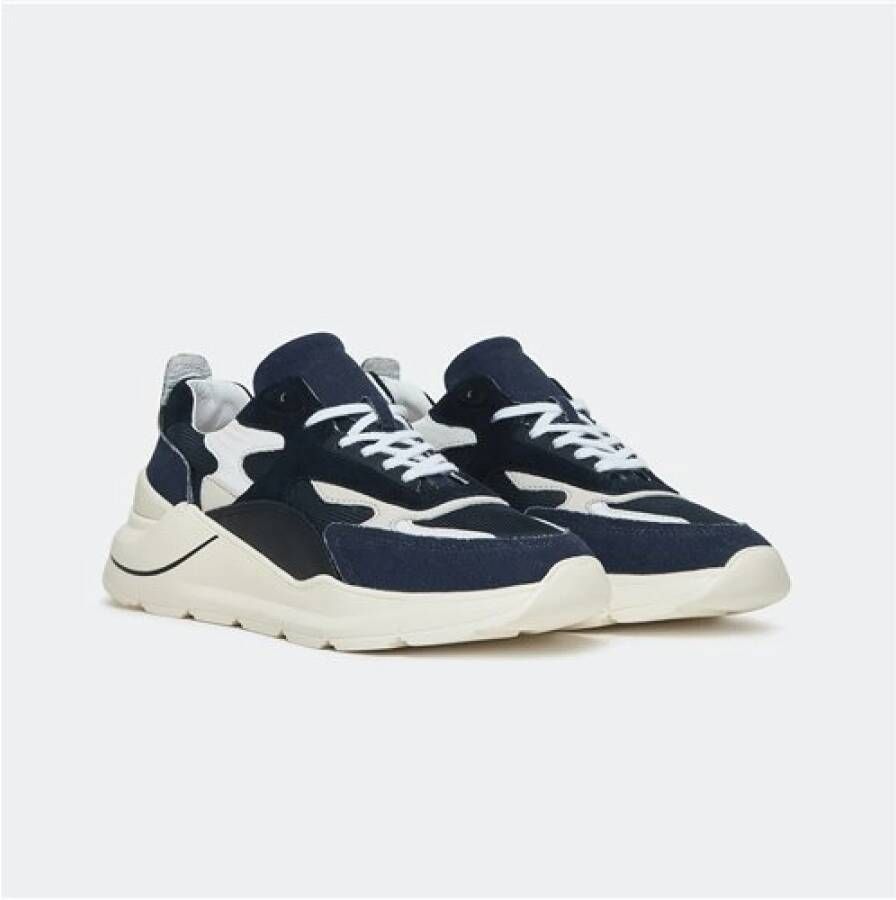 D.a.t.e. Blauwe Canvas Sneakers Multicolor Heren