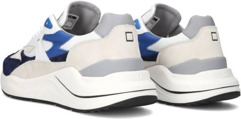 D.a.t.e. Blauwe Suède Lage Sneakers