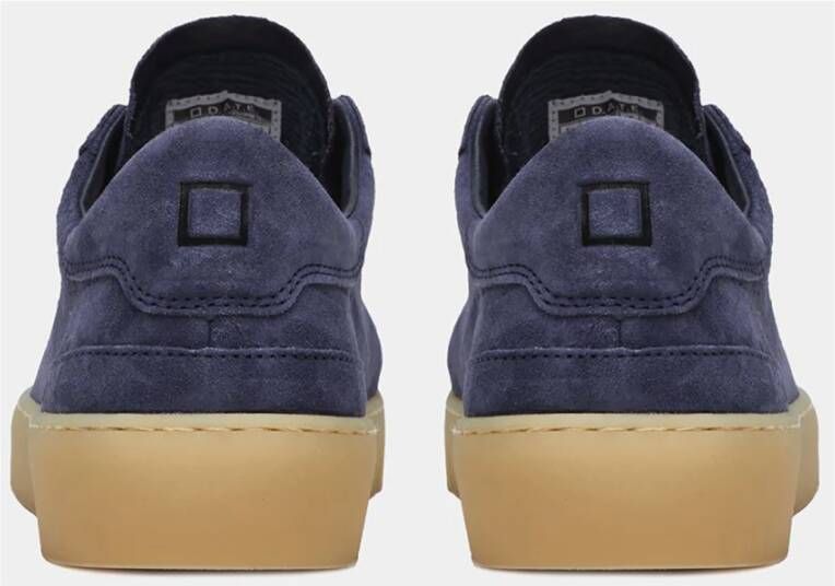 D.a.t.e. Blauwe Suède Sonica Lage Sneakers Blauw Heren