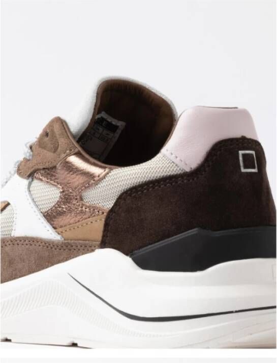 D.a.t.e. Bronzen Sneakers met Kamel Details