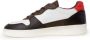 D.a.t.e. Elegante witte leren sneakers met bruin suède en rode leren details White Heren - Thumbnail 5