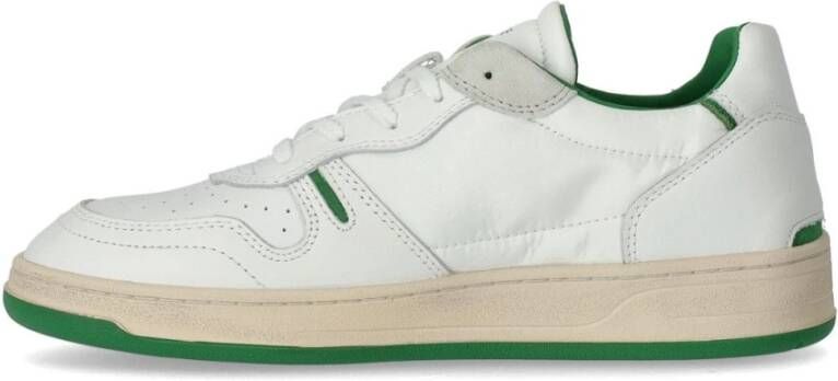 D.a.t.e. Court 2.0 Nylon Wit Groene Sneaker White Heren