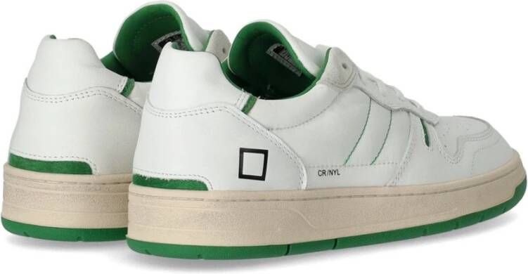 D.a.t.e. Court 2.0 Nylon Wit Groene Sneaker White Heren