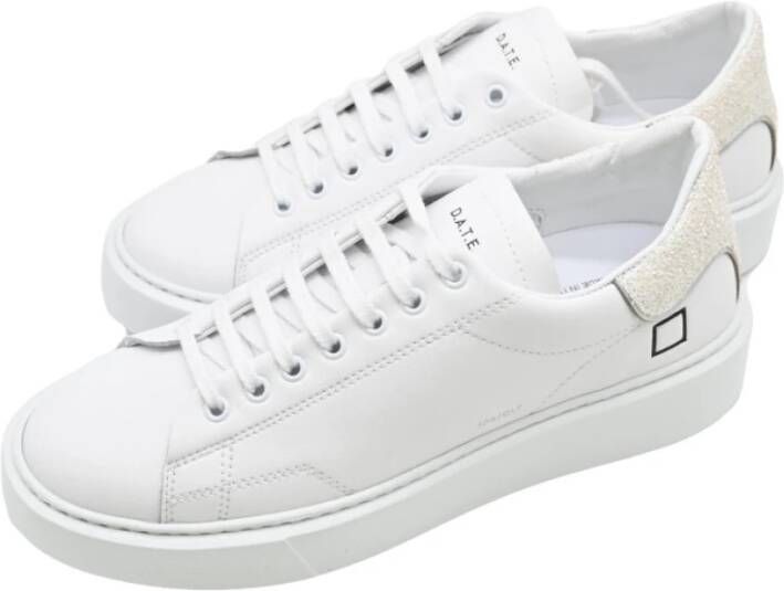 D.a.t.e. Glitter White Ivory Sneakers Multicolor Dames