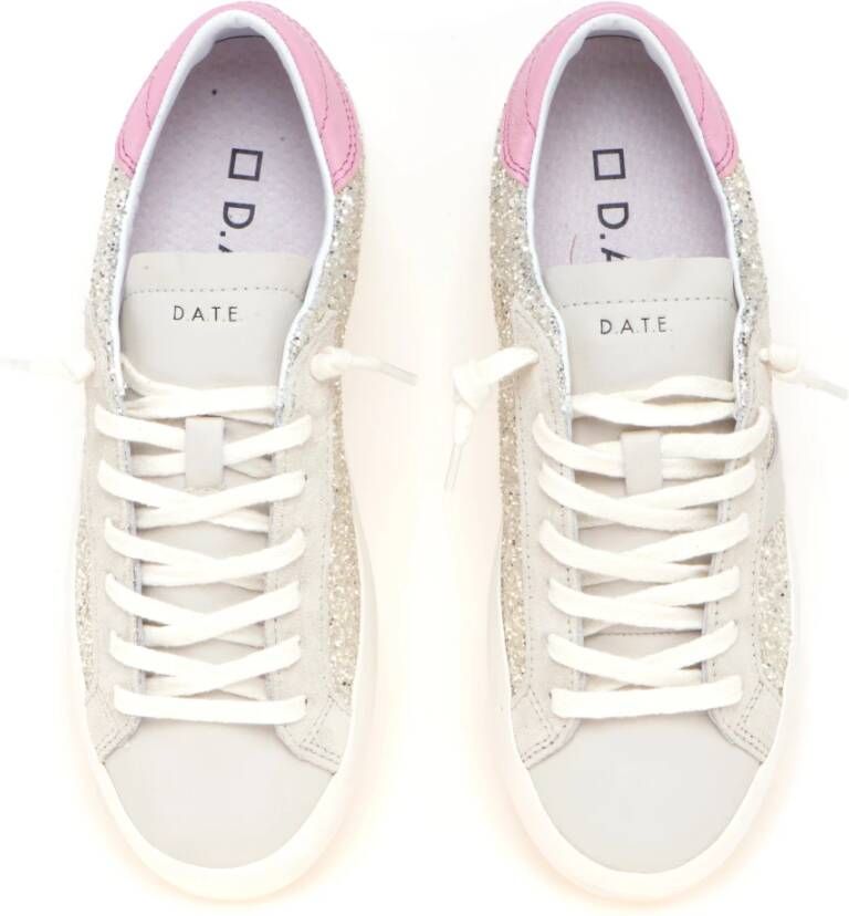 D.a.t.e. Grijze Glitter Lage Hak Sneakers