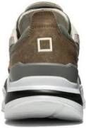 D.a.t.e. Grijze Leren Sneakers met Rubberen Zool