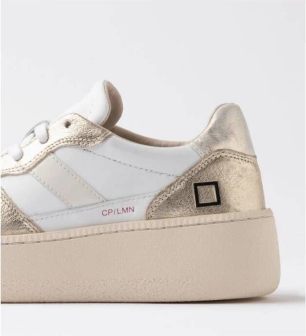 D.a.t.e. Grijze Sneakers met Leren Details