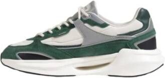 D.a.t.e. Groene Leren Lage Sneakers Green Heren