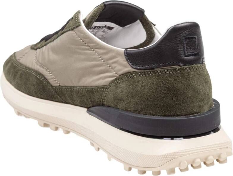 D.a.t.e. Groene Nylon en Suède Hardloopsneakers