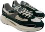 D.a.t.e. Groene suède lage sneakers met wit nylon Multicolor Heren - Thumbnail 4