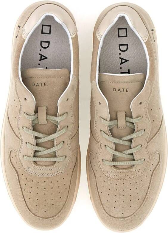 D.a.t.e. Heren Beige Suède Sneakers Beige Heren