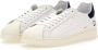 D.a.t.e. Witte Sneakers met Crèmewitte Rubberen Neus en Suède Tong White Heren - Thumbnail 9