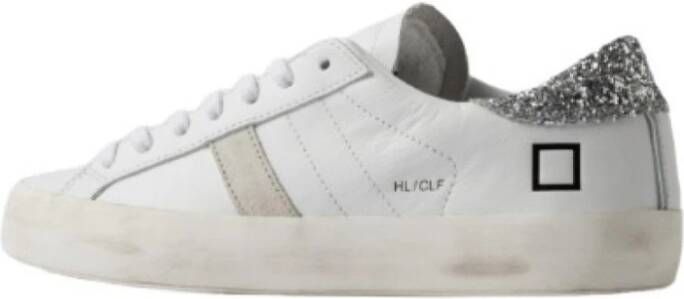 D.a.t.e. Hill Low White Silver Sneakers