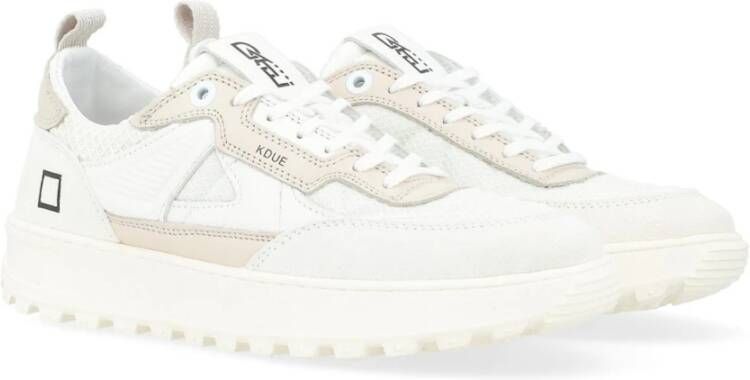 D.a.t.e. Hybride Sneaker in wit en beige White Heren