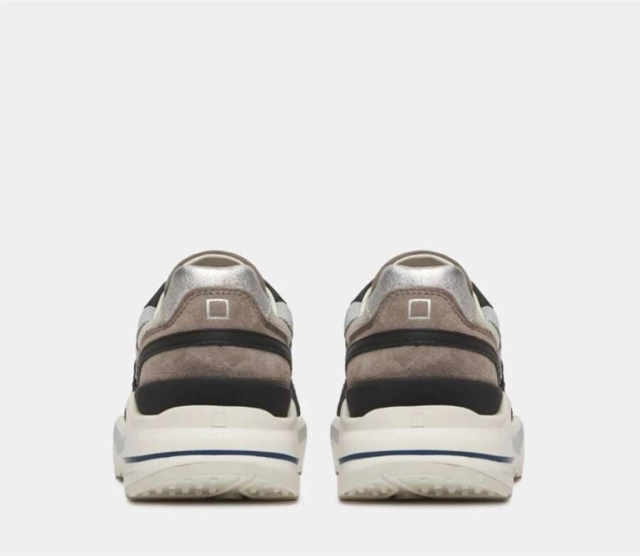 D.a.t.e. Ivoor Sneakers met Zilveren Details Multicolor Dames