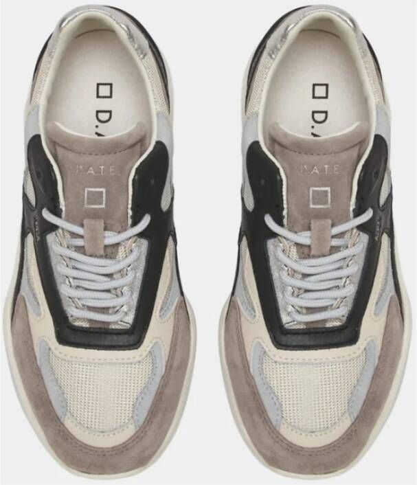 D.a.t.e. Ivoor Sneakers met Zilveren Details Multicolor Dames