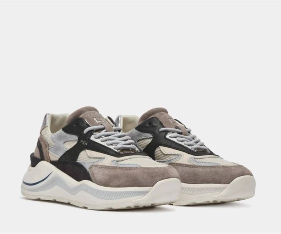 D.a.t.e. Ivoor Sneakers met Zilveren Details Multicolor Dames