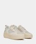 D.a.t.e. Ivory Leren Sneakers met Zilveren Details Beige Dames - Thumbnail 4