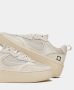 D.a.t.e. Ivory Leren Sneakers met Zilveren Details Beige Dames - Thumbnail 4