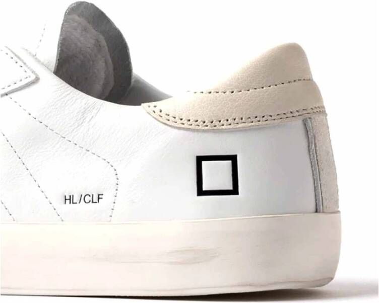 D.a.t.e. Ivory Suède Sneakers met Leren Details