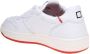 D.a.t.e. Kersen Leren Sneakers Ronde Neus White Dames - Thumbnail 11