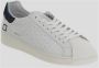 D.a.t.e. Witte Sneakers met Crèmewitte Rubberen Neus en Suède Tong White Heren - Thumbnail 30