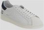 D.a.t.e. Witte Sneakers met Crèmewitte Rubberen Neus en Suède Tong White Heren - Thumbnail 4