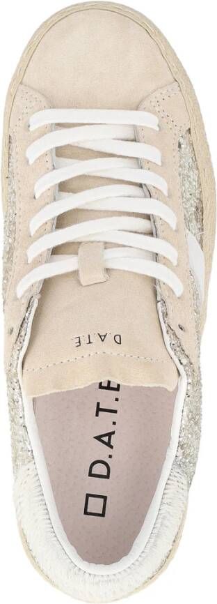 D.a.t.e. Lage Glitter Platinum Sneakers