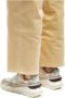 D.a.t.e. Leren Sneaker met Gouden Beige en Aqua Details - Thumbnail 2