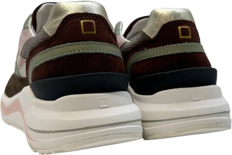 D.a.t.e. Mint en roze suède sneaker Multicolor Dames