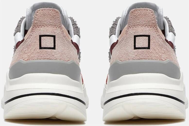 D.a.t.e. Multikleur Sneakers met Roze Grijs en Zalm Details Meerkleurig Dames