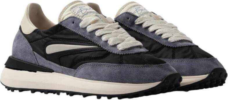 D.a.t.e. Nylon Zwart-Crème Sneakers