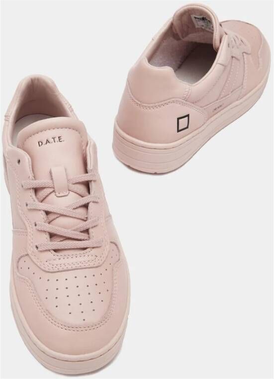 D.a.t.e. Roze Leren Sneakers voor Elegante en Comfortabele Stijl Roze Dames
