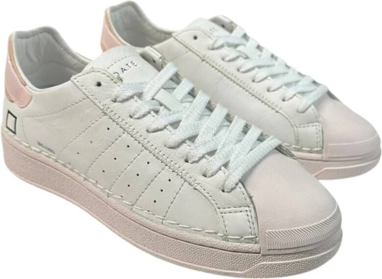 D.a.t.e. Roze rubberen neus sneaker 2005 model White Dames