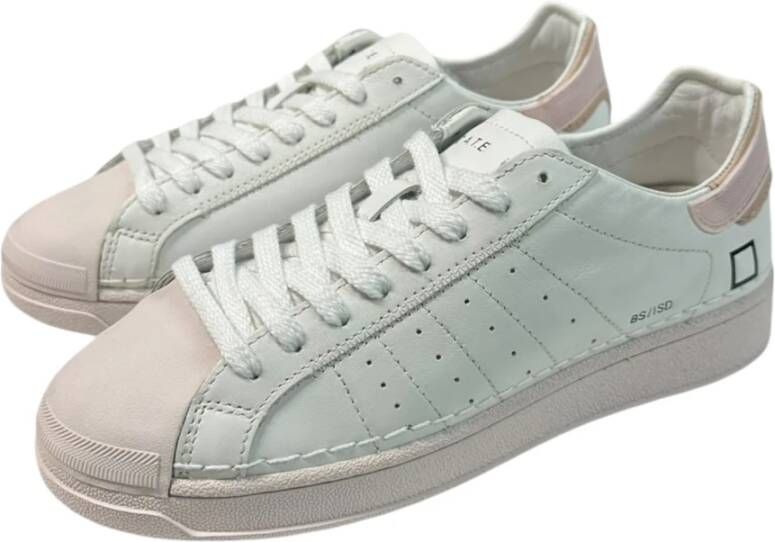 D.a.t.e. Roze rubberen neus sneaker 2005 model White Dames