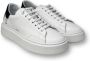 D.a.t.e. Witte Leren Sneakers met Zwarte Hieleninzet White Dames - Thumbnail 10