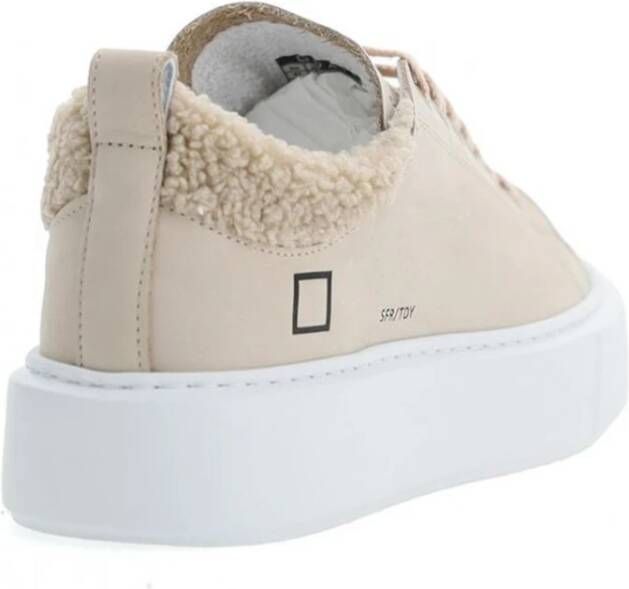 D.a.t.e. Sfera Teddy Beige Leren Sneaker