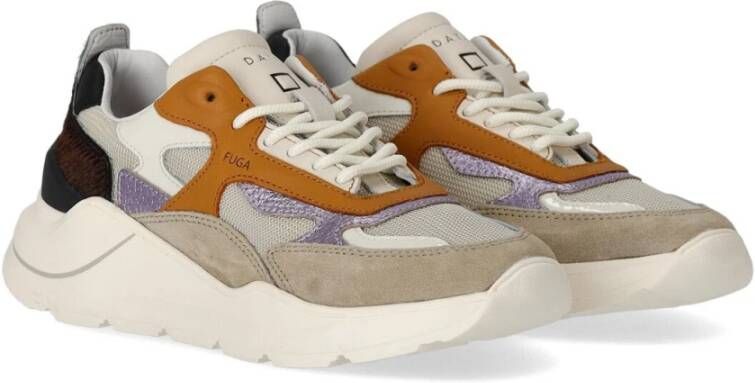 D.a.t.e. Fuga Dragon Beige Ocher Sneaker Beige Dames