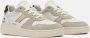 D.a.t.e. Ivory Lage Sneakers met Suède Details en Ponyhaar Patch Beige Dames - Thumbnail 3