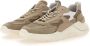 D.a.t.e. Beige Technische Stoffen Sneakers met Suede Inzetstukken Beige Heren - Thumbnail 6