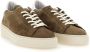 D.a.t.e. Groene Nubuck Sneakers met Wit Leren Inzetstuk Green Heren - Thumbnail 4